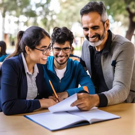 Estudiante trabajando en un proyecto académico